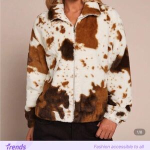 Trendy Women's Brown and White Jacket